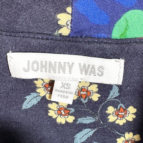 Johnny Was Floral Open Front Cardigan Duster XS Pima Cotton - Picture 4 of 7